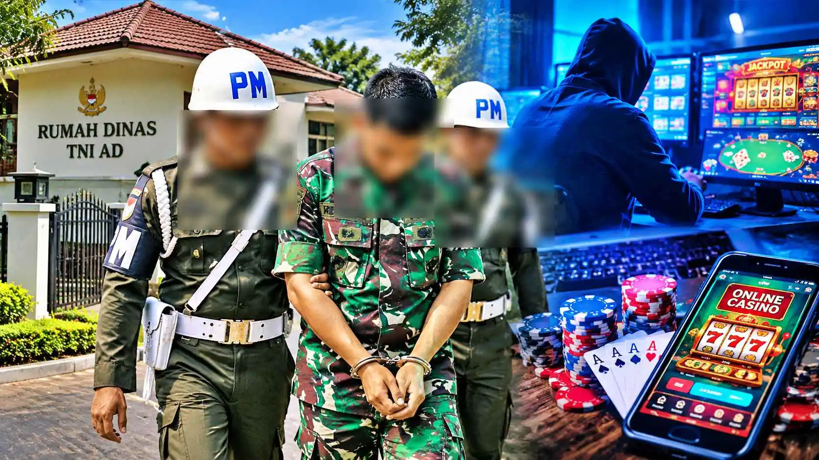 Rumah Dinas TNI Jadi Markas Judi Online (Foto : Borobudur News)